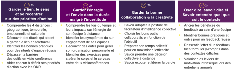 Formation à distance management équipe