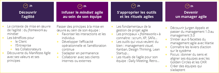 Programme de la formation manager agile